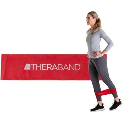 Theraband Mini bande de résistance professionnelle en latex pour exercices à domicile et pilates du bas du corps, crossfit, yoga, étirement, physiothérapie, musculation sans poids Theraband Mini bande de résistance professionnelle en latex pour exercices à domicile et pilates du bas du corps, crossfit, yoga, étirement, physiothérapie, musculation sans poids