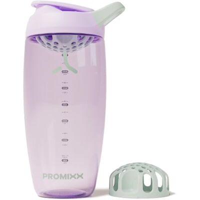 PROMIXX Pursuit Eiwitshaker 760ml Stille Snap-Fit-mixer voor Klontervrije Shakes Lekvrij BPA-vrij Ecozen met Meetmarkeringen voor Fitness en Reizen Lila PROMIXX Pursuit Eiwitshaker 760ml Stille Snap-Fit-mixer voor Klontervrije Shakes Lekvrij BPA-vrij Ecozen met Meetmarkeringen voor Fitness en Reizen Lila