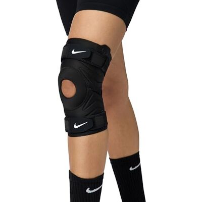 Nike Pro Open Knee Strap Sleeve Black White kniebeschermers, spalken en sjaals, volwassenen, uniseks, meerkleurig, M Nike Pro Open Knee Strap Sleeve Black White kniebeschermers, spalken en sjaals, volwassenen, uniseks, meerkleurig, M