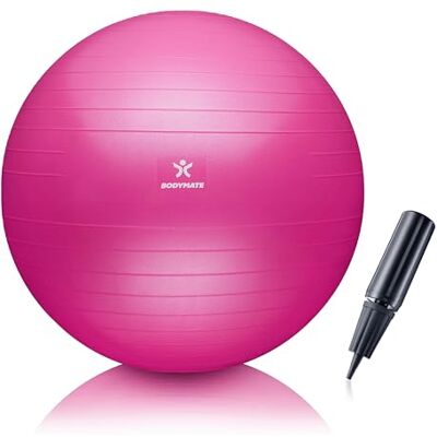 BODYMATE Fitnessbal + pomp + e-book – verschillende maten en kleuren BODYMATE Fitnessbal + pomp + e-book – verschillende maten en kleuren