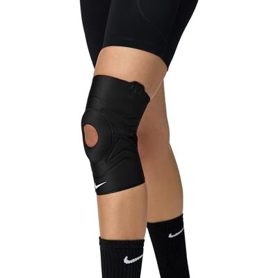 Nike Pro Open Patella Kniebeschermer voor volwassenen, uniseks, zwart, XL Nike Pro Open Patella Kniebeschermer voor volwassenen, uniseks, zwart, XL