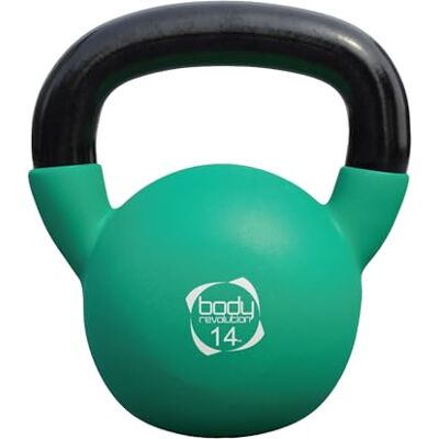 Body Revolution Kettlebells gietijzeren kettlebells met neopreen coating voor thuis en in de sportschool, krachttraining en fitnessapparatuur voor dames en heren, 2 kg, 24 kg Body Revolution Kettlebells gietijzeren kettlebells met neopreen coating voor thuis en in de sportschool, krachttraining en fitnessapparatuur voor dames en heren, 2 kg, 24 kg