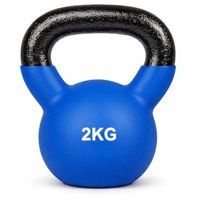 FFitness Kettlebell, 2 kg, ideaal voor functionele fitnessoefeningen, crossfit, spiertraining, neopreen basis FFitness Kettlebell, 2 kg, ideaal voor functionele fitnessoefeningen, crossfit, spiertraining, neopreen basis