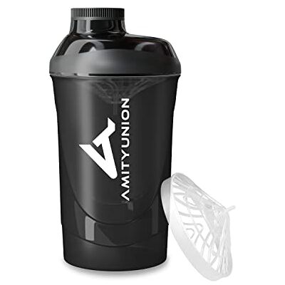 AMITYUNION Protein Shaker Smoke Deluxe 800 ml proteïneshaker lekvrij BPA-vrij met zeef en weegschaal voor romige weiproteïnepoeder-shakes gym fitness cup voor isolaten en sportconcentraten AMITYUNION Protein Shaker Smoke Deluxe 800 ml proteïneshaker lekvrij BPA-vrij met zeef en weegschaal voor romige weiproteïnepoeder-shakes gym fitness cup voor isolaten en sportconcentraten