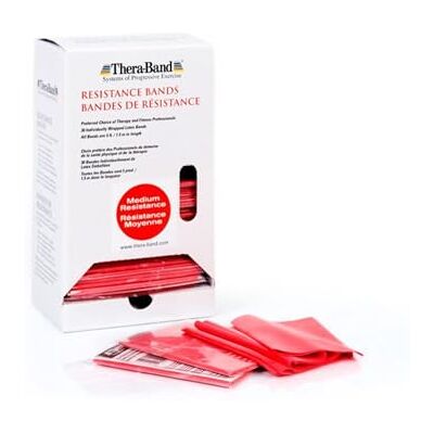Theraband Thera-Band Dispenser incl. 30 banden, medium, rood, weerstandsband Theraband Thera-Band Dispenser incl. 30 banden, medium, rood, weerstandsband