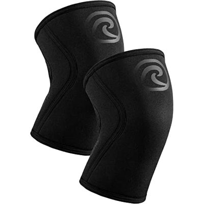 Rehband Kniebandage voor krachttraining en fitness, 7 mm neopreen, flexibel en antislip, kniebrace voor mannen en vrouwen, kleur: carbon/zwart, 1 paar, maat: M Rehband Kniebandage voor krachttraining en fitness, 7 mm neopreen, flexibel en antislip, kniebrace voor mannen en vrouwen, kleur: carbon/zwart, 1 paar, maat: M