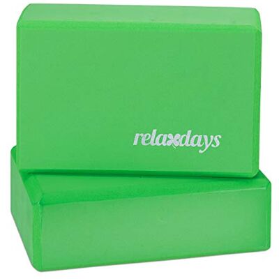 Relaxdays Yogablokken van hardschuim, antislip, voor volwassenen, 2 stuks Relaxdays Yogablokken van hardschuim, antislip, voor volwassenen, 2 stuks
