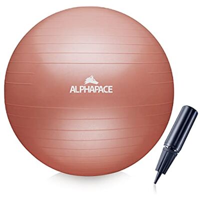 ALPHAPACE Dikke anti-burst gymnastiekbal met luchtpomp, bal voor fitness, yoga, gymnastiek, basistraining, voor sterke rug als bureaustoel ALPHAPACE Dikke anti-burst gymnastiekbal met luchtpomp, bal voor fitness, yoga, gymnastiek, basistraining, voor sterke rug als bureaustoel