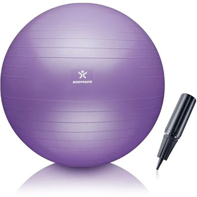 BODYMATE Fitnessbal + pomp + e-book – verschillende maten en kleuren BODYMATE Fitnessbal + pomp + e-book – verschillende maten en kleuren