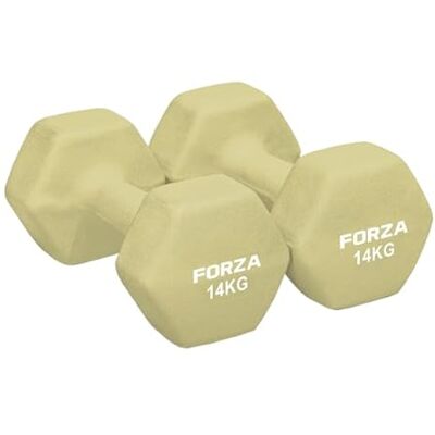 FORZA Zeshoekige halters van neopreen met antislip handgreep, ergonomisch design voor krachttraining en thuistraining, verkrijgbaar in verschillende gewichten FORZA Zeshoekige halters van neopreen met antislip handgreep, ergonomisch design voor krachttraining en thuistraining, verkrijgbaar in verschillende gewichten