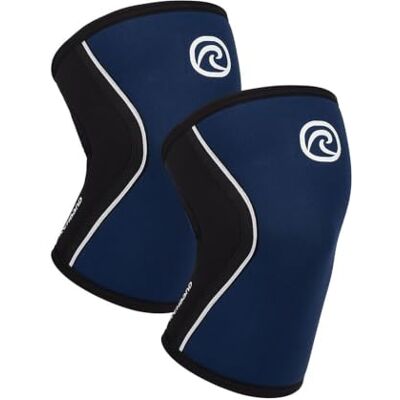 Rehband Kniebrace van 5 mm neopreen ter ondersteuning van de knieën, stabiliseert gewrichten en spieren, ideaal voor sport, krachttraining, kleur: marineblauw, 1 paar, maat: XL Rehband Kniebrace van 5 mm neopreen ter ondersteuning van de knieën, stabiliseert gewrichten en spieren, ideaal voor sport, krachttraining, kleur: marineblauw, 1 paar, maat: XL