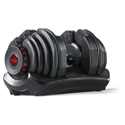 Bowflex Selecttech 1090i Uniseks halter voor volwassenen, zwart/rood, één Ontworpen voor traploze krachttraining met snelle instelling en maximale ruimtebesparing Bowflex Selecttech 1090i Uniseks halter voor volwassenen, zwart/rood, één Ontworpen voor traploze krachttraining met snelle instelling en maximale ruimtebesparing