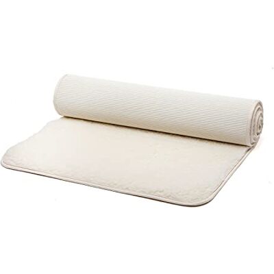 Bodhi Yogamat van natuurlijke scheerwol, tapijt van scheerwol (omzoomd), extra dik en zacht, 100% scheerwol (1500 g/m² langpolig, 1500 g/m²), antislip en Bodhi Yogamat van natuurlijke scheerwol, tapijt van scheerwol (omzoomd), extra dik en zacht, 100% scheerwol (1500 g/m² langpolig, 1500 g/m²), antislip en