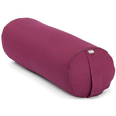 Bodhi Milieuvriendelijk yogakussen 100% biologisch katoen rol met biologische speltvulling wasbaar rond voor restauratieve oefeningen groot formaat 65 x 20 cm Bodhi Milieuvriendelijk yogakussen 100% biologisch katoen rol met biologische speltvulling wasbaar rond voor restauratieve oefeningen groot formaat 65 x 20 cm
