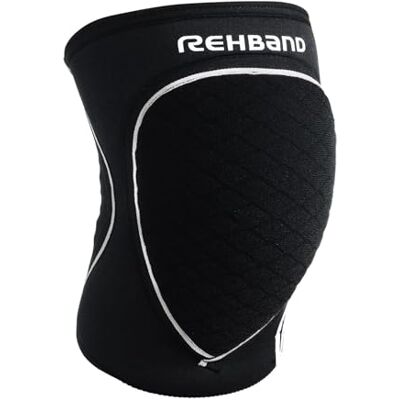 Rehband Kniebeschermers voor volleybal, handbal en indoorsport, comfortabel en nauwsluitend neopreen, kniebescherming voor vrouwen en mannen, zwart, maat L Rehband Kniebeschermers voor volleybal, handbal en indoorsport, comfortabel en nauwsluitend neopreen, kniebescherming voor vrouwen en mannen, zwart, maat L