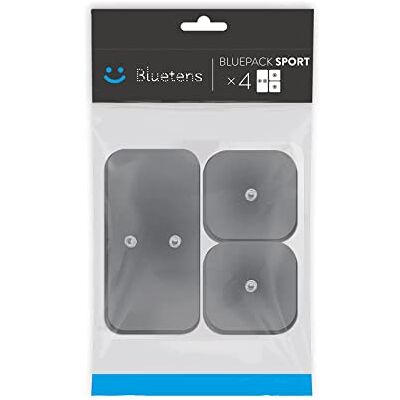 Bluetens Duo Sport Pack met 4 elektroden M en 8 elektroden S grijs Bluetens Duo Sport Pack met 4 elektroden M en 8 elektroden S grijs