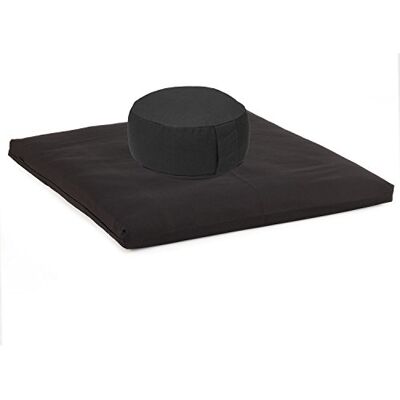 Bodhi Medi-Set Basic I meditatiekussen RONDO Basic (spelt) en meditatiemat ZABUTON Basic zwart, 80 x 80 cm Bodhi Medi-Set Basic I meditatiekussen RONDO Basic (spelt) en meditatiemat ZABUTON Basic zwart, 80 x 80 cm