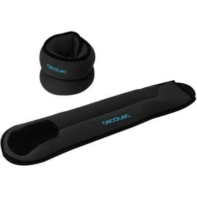 Cecotec AnkleBell 1000 Neo Lot de 2 chevilles réglables avec Velcro, poids de 1 kg/2 kg/2,5 kg, remplies de sable, dimensions 28 x 10 x 3,5 cm Cecotec AnkleBell 1000 Neo Lot de 2 chevilles réglables avec Velcro, poids de 1 kg/2 kg/2,5 kg, remplies de sable, dimensions 28 x 10 x 3,5 cm