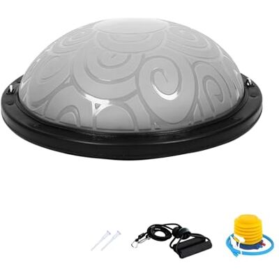 MAGIC SELECT Balanstrainingsbal, antislip, voor fitness, yoga, pilates, krachttraining met weerstandsbanden, halfronde bal voor sport thuis. MAGIC SELECT Balanstrainingsbal, antislip, voor fitness, yoga, pilates, krachttraining met weerstandsbanden, halfronde bal voor sport thuis.