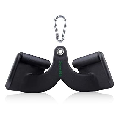 SevnElk Rijgreep voor kabelmachines, thuis/sportschool, combo triceps kabelaccessoires, T-stang, v-stang, biceps, triceps, lat optrekstang, krachttraining handvat SevnElk Rijgreep voor kabelmachines, thuis/sportschool, combo triceps kabelaccessoires, T-stang, v-stang, biceps, triceps, lat optrekstang, krachttraining handvat