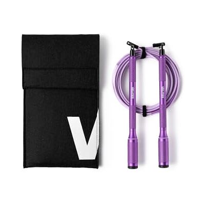 Velites Cyclone Jump Rope Ultralicht springtouw, premium design voor Double Unders en CROSSOVERS, afneembare handgreep en 360° systeem Velites Cyclone Jump Rope Ultralicht springtouw, premium design voor Double Unders en CROSSOVERS, afneembare handgreep en 360° systeem