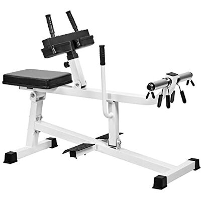Bad Company Zittende kuitmachine, fitnessapparaat voor kuittraining, geschikt voor halterschijven van 30/31 mm of 50/51 mm I BCA-06 Bad Company Zittende kuitmachine, fitnessapparaat voor kuittraining, geschikt voor halterschijven van 30/31 mm of 50/51 mm I BCA-06