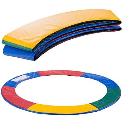 Arebos Vervangend trampoline beschermkussen, trampoline-afdekking, bekleding, weerbestendig en uv-bestendig, scheurvast, 244 cm Arebos Vervangend trampoline beschermkussen, trampoline-afdekking, bekleding, weerbestendig en uv-bestendig, scheurvast, 244 cm