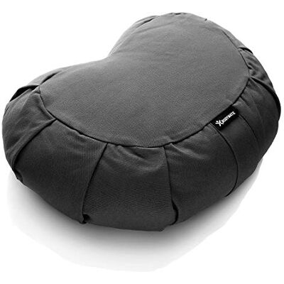 BODYMATE Yoga-/meditatiekussen, halve maan, 42 x 30 x 15 cm (l x b x h), overtrek van 100% katoen, machinewasbaar, vulling van boekweitschalen, verschillende kleuren BODYMATE Yoga-/meditatiekussen, halve maan, 42 x 30 x 15 cm (l x b x h), overtrek van 100% katoen, machinewasbaar, vulling van boekweitschalen, verschillende kleuren