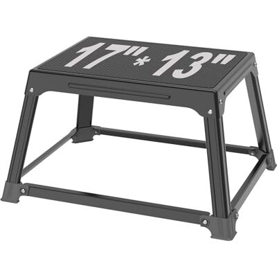 GanFindX Plyometrische springbox van metaal, 30,5 cm hoog met 43,2 x 33 cm stalen oppervlak voor fitnessoefeningen, behendigheid, uithoudingsvermogen, conditionering, krachttraining GanFindX Plyometrische springbox van metaal, 30,5 cm hoog met 43,2 x 33 cm stalen oppervlak voor fitnessoefeningen, behendigheid, uithoudingsvermogen, conditionering, krachttraining