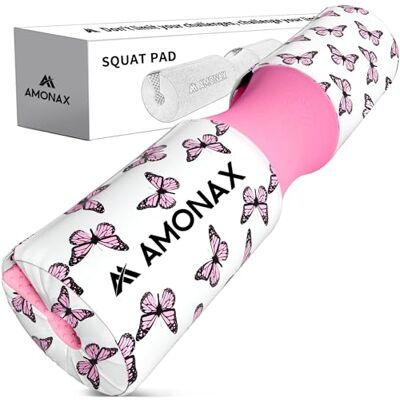 Amonax Dumbbell Squatkussen, extra dikke schuimvulling voor nek- en schouderondersteuning, robuuste hoes voor sportschool, training, heupstoten Amonax Dumbbell Squatkussen, extra dikke schuimvulling voor nek- en schouderondersteuning, robuuste hoes voor sportschool, training, heupstoten