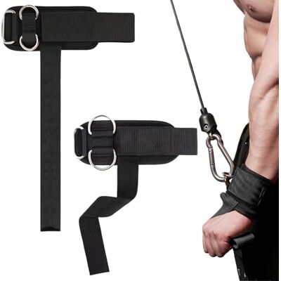 KINDLUME 2 stuks trekband, krachttraining, pols, polsband, krachttraining, dubbele ring, antislip grip met pad, voor pull-ups, krachttraining KINDLUME 2 stuks trekband, krachttraining, pols, polsband, krachttraining, dubbele ring, antislip grip met pad, voor pull-ups, krachttraining