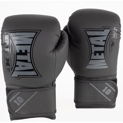 METAL BOXE Starter Training Bokshandschoenen Zwart/Grijs 10 oz METAL BOXE Starter Training Bokshandschoenen Zwart/Grijs 10 oz