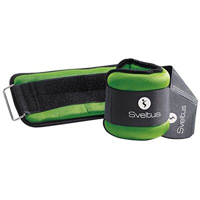 Sveltus 0942_1 kg – verzwaarde armbanden, lycra, 1 kg (paar, 1 kg, 2 stuks), groen Sveltus 0942_1 kg – verzwaarde armbanden, lycra, 1 kg (paar, 1 kg, 2 stuks), groen