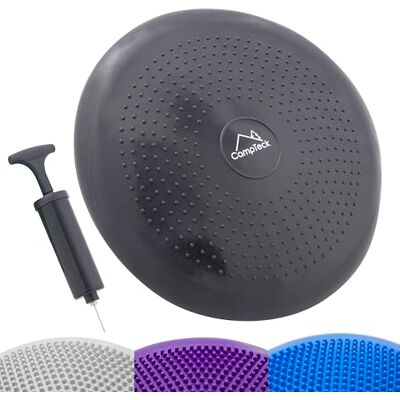 CampTeck Balanskussen opblaasbare vestibulaire schijf 32 cm met handpomp voor evenwichtstraining, behendigheid, sportschool, yoga, comfortabel zitten CampTeck Balanskussen opblaasbare vestibulaire schijf 32 cm met handpomp voor evenwichtstraining, behendigheid, sportschool, yoga, comfortabel zitten