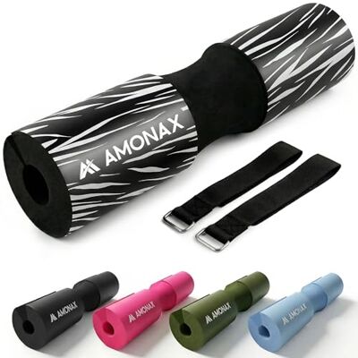 Amonax Barbell Squat Pad kniebuigschuim van schuim, neksteun en schouders, bescherming voor squats, lunges, hip thrusts, gewichtheffen, halterkussen, squatkussen Amonax Barbell Squat Pad kniebuigschuim van schuim, neksteun en schouders, bescherming voor squats, lunges, hip thrusts, gewichtheffen, halterkussen, squatkussen