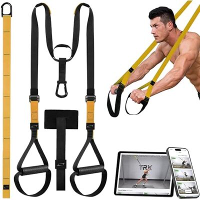 LISTHEN Trx, verstelbare multifunctionele riemen, kabels voor ophangtraining, sling-trainer, complete thuisgymnastiekset voor Caics, fitness, crossfit LISTHEN Trx, verstelbare multifunctionele riemen, kabels voor ophangtraining, sling-trainer, complete thuisgymnastiekset voor Caics, fitness, crossfit