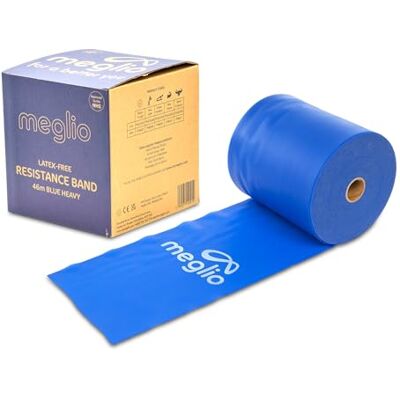 Meglio Weerstandsbandrol: latexvrije oefenbanden voor krachttraining, pilatesband voor fitness, flexibiliteit, fysiotherapie, stretching en yoga, 46 m Meglio Weerstandsbandrol: latexvrije oefenbanden voor krachttraining, pilatesband voor fitness, flexibiliteit, fysiotherapie, stretching en yoga, 46 m