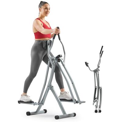 Sunny Health & Fitness SF-E902 Air Walk Trainer elliptische trainer met lcd-display, maximaal gewicht 100 kg en pas 76,2 cm Sunny Health & Fitness SF-E902 Air Walk Trainer elliptische trainer met lcd-display, maximaal gewicht 100 kg en pas 76,2 cm