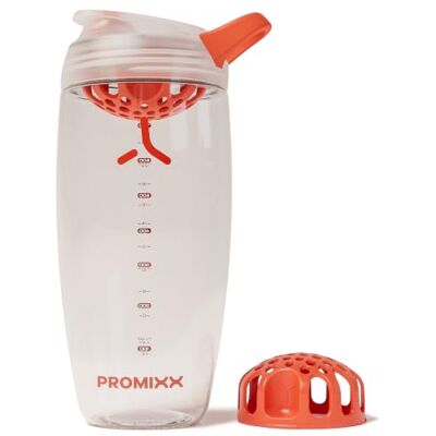 PROMIXX Pursuit Eiwitshaker 760 ml Stille Snap-Fit-mixer voor Klontervrije Shakes Lekvrij BPA-vrij Ecozen met Meetmarkeringen voor Fitness en Reizen Transparant PROMIXX Pursuit Eiwitshaker 760 ml Stille Snap-Fit-mixer voor Klontervrije Shakes Lekvrij BPA-vrij Ecozen met Meetmarkeringen voor Fitness en Reizen Transparant