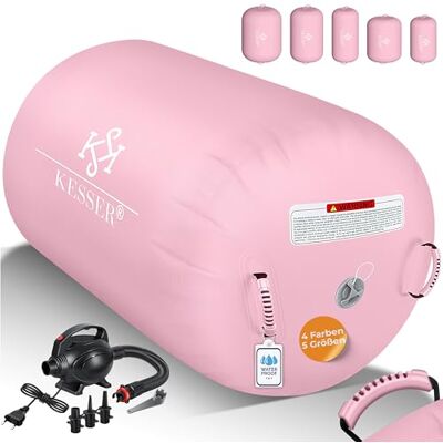 KESSER ® Air Roll Airtrack Opblaasbare gymnastiekrol, met draagtas en elektrische luchtpomp, gymnastiekvat, tuimelaar, yogarol, gymnastiekmat, fitnessrol KESSER ® Air Roll Airtrack Opblaasbare gymnastiekrol, met draagtas en elektrische luchtpomp, gymnastiekvat, tuimelaar, yogarol, gymnastiekmat, fitnessrol