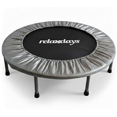 Relaxdays Indoor trampoline, Ø 95 cm, opvouwbare mini-trampoline tot 100 kg, voor sport en gymnastiek, grijs Relaxdays Indoor trampoline, Ø 95 cm, opvouwbare mini-trampoline tot 100 kg, voor sport en gymnastiek, grijs