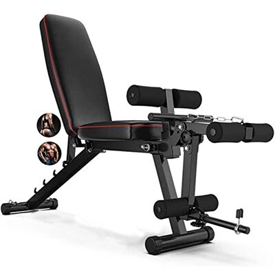 HBBY Muscu-beenbank, opvouwbaar, multifunctioneel, met sport, beenverlenging, verstelbare buikbank, voor fitnessstudio, thuis, kantoor HBBY Muscu-beenbank, opvouwbaar, multifunctioneel, met sport, beenverlenging, verstelbare buikbank, voor fitnessstudio, thuis, kantoor