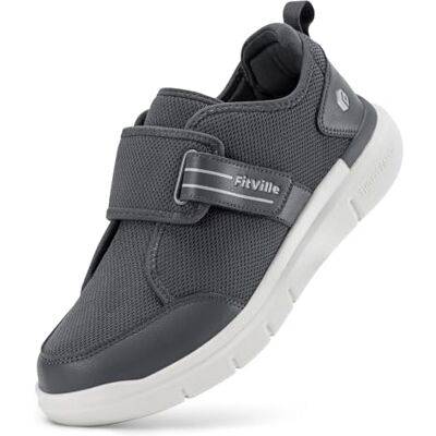 FitVille Diabetische schoenen voor heren, extra breed, hervalidatiesneakers, ademend, klittenbandsluiting, voor senioren 46 EU X-Large FitVille Diabetische schoenen voor heren, extra breed, hervalidatiesneakers, ademend, klittenbandsluiting, voor senioren 46 EU X-Large