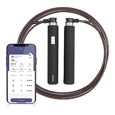 Livoo feel good moments Springtouw met Bluetooth-teller voor volwassenen, oplaadbaar, USB, fitnessapparaat, zwart, kunststof handvat Livoo feel good moments Springtouw met Bluetooth-teller voor volwassenen, oplaadbaar, USB, fitnessapparaat, zwart, kunststof handvat