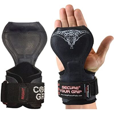 Grip Power Pads Cobra Grips Pro V2 robuuste gewichthefhandschoenen, alternatieve riemen, hefhaken, ideaal voor deadlifts, verstelbaar, neopreen, gevoerd, pols, ondersteuning voor krachttraining Grip Power Pads Cobra Grips Pro V2 robuuste gewichthefhandschoenen, alternatieve riemen, hefhaken, ideaal voor deadlifts, verstelbaar, neopreen, gevoerd, pols, ondersteuning voor krachttraining