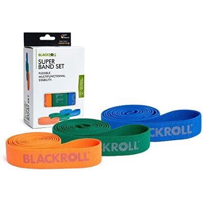 BLACKROLL Super Band (104 cm), gymnastiekband voor spierversterking, weerstandsband van huidvriendelijk textiel, wasbare fitnessband, verschillende weerstanden, gemaakt van BLACKROLL Super Band (104 cm), gymnastiekband voor spierversterking, weerstandsband van huidvriendelijk textiel, wasbare fitnessband, verschillende weerstanden, gemaakt van