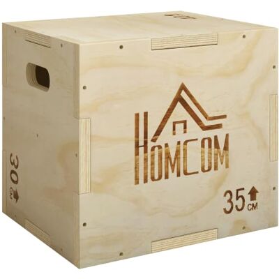 HOMCOM Jump Plyobox 3-in-1 springbox krachttraining, fitness en crosstraining plyobox voor houten trainingsbox HOMCOM Jump Plyobox 3-in-1 springbox krachttraining, fitness en crosstraining plyobox voor houten trainingsbox