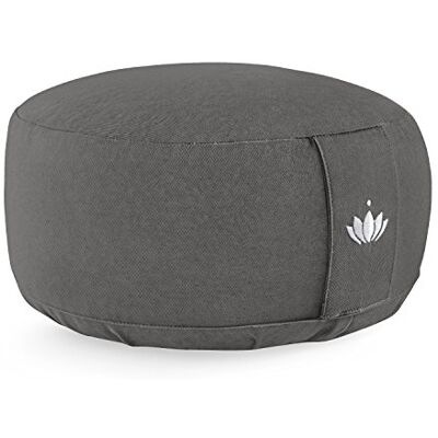 Lotuscrafts Yogakussen Meditatiekussen Ronde Lotus zithoogte 15cm wasbare katoenen hoes yoga zitkussen met speltvulling GOTS gecertificeerd met borduurwerk Lotuscrafts Yogakussen Meditatiekussen Ronde Lotus zithoogte 15cm wasbare katoenen hoes yoga zitkussen met speltvulling GOTS gecertificeerd met borduurwerk