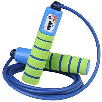 Browill Speed Rope springtouw met teller en comfortabele en antislip handgrepen, licht, springtouwen voor training, crossfit, boksen, training en fitness Browill Speed Rope springtouw met teller en comfortabele en antislip handgrepen, licht, springtouwen voor training, crossfit, boksen, training en fitness
