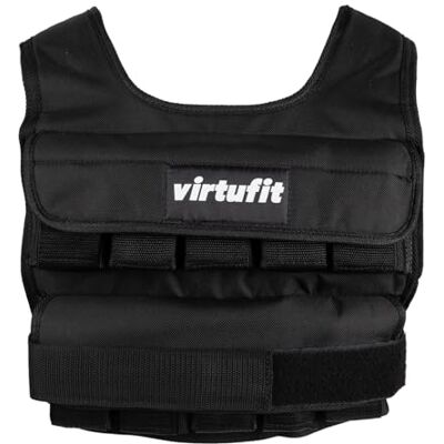 VirtuFit Pro Gewichtsvest, verstelbaar, 10 kg, zwart, trainingsvest, krachttraining VirtuFit Pro Gewichtsvest, verstelbaar, 10 kg, zwart, trainingsvest, krachttraining